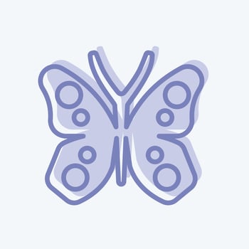 Icon Butterfly. suitable for garden symbol. two tone style. simple design editable. design template vector. simple symbol illustration vector