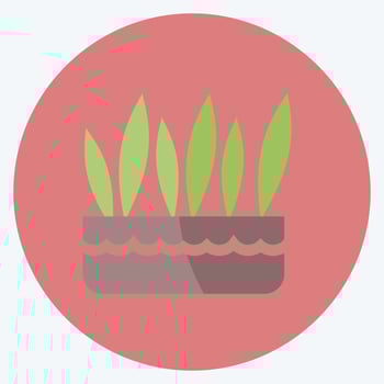 Icon Grass Pot. suitable for garden symbol. flat style. simple design editable. design template vector. simple symbol illustration vector