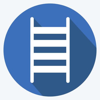 Icon Ladder. suitable for garden symbol. long shadow style. simple design editable. design template vector. simple symbol illustration vector