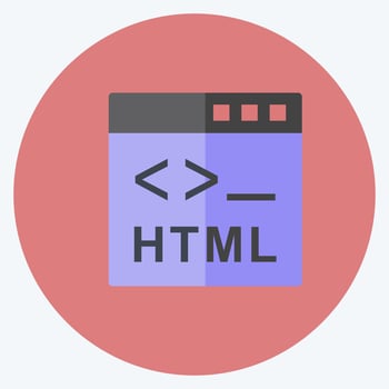 Icon HTML. suitable for Programming symbol. flat style. simple design editable. design template vector. simple symbol illustration vector