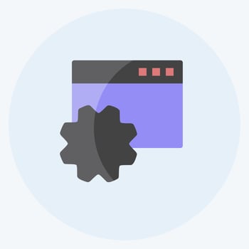 Icon Browser Configurations. suitable for Programming symbol. flat style. simple design editable. design template vector. simple symbol illustration vector