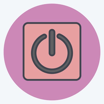 Icon Power Button. suitable for Programming symbol. color mate style. simple design editable. design template vector. simple symbol illustration vector