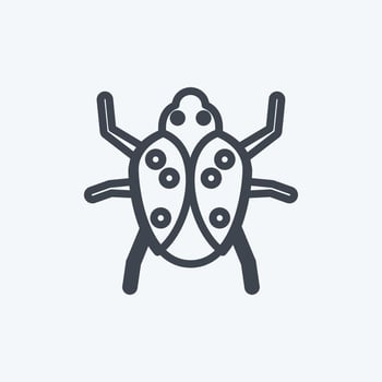 Icon Bug. suitable for Animal symbol. line style. simple design editable. design template vector. simple symbol illustration vector
