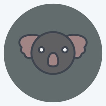 Icon Koala. suitable for Animal symbol. color mate style. simple design editable. design template vector. simple symbol illustration vector