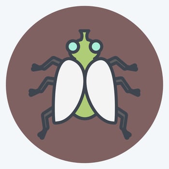 Icon Fly. suitable for Animal symbol. color mate style. simple design editable. design template vector. simple symbol illustration vector