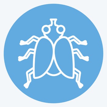 Icon Fly. suitable for Animal symbol. blue eyes style. simple design editable. design template vector. simple symbol illustration vector