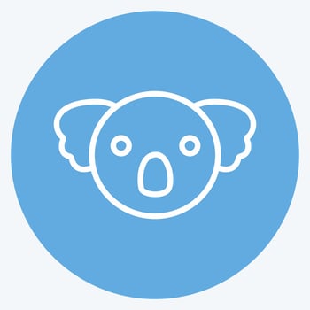 Icon Koala. suitable for Animal symbol. blue eyes style. simple design editable. design template vector. simple symbol illustration vector