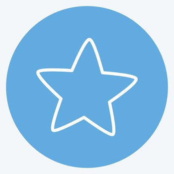 Icon Starfish. suitable for Animal symbol. blue eyes style. simple design editable. design template vector. simple symbol illustration vector