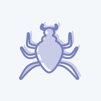 Icon Spider Insect. suitable for Animal symbol. two tone style. simple design editable. design template vector. simple symbol illustration vector