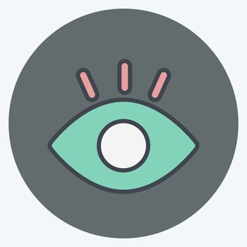 Icon Vision. suitable for digital web symbol. color mate style. simple design editable. design template vector. simple symbol illustration vector