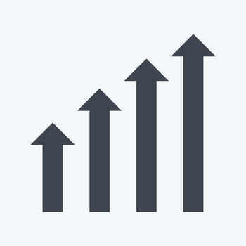 Icon Revenues. suitable for digital web symbol. glyph style. simple design editable. design template vector. simple symbol illustration vector