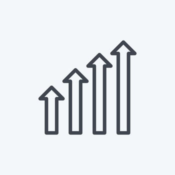 Icon Revenues. suitable for digital web symbol. line style. simple design editable. design template vector. simple symbol illustration vector