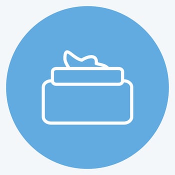 Icon Cream. suitable for Spa symbol. blue eyes style. simple design editable. design template vector. simple symbol illustration vector