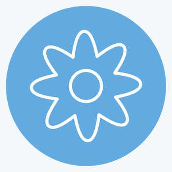 Icon Flower. suitable for Spa symbol. blue eyes style. simple design editable. design template vector. simple symbol illustration vector