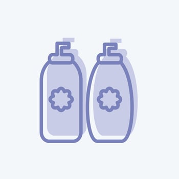 Icon Perfume Bottles. suitable for Spa symbol. two tone style. simple design editable. design template vector. simple symbol illustration vector
