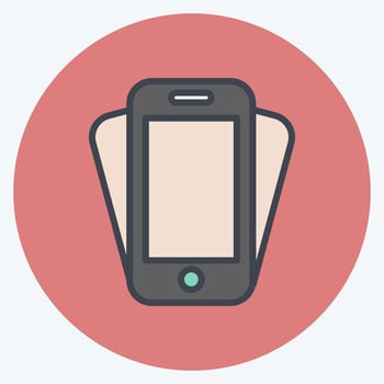 Icon Smartphone Shake. suitable for web interface symbol. color mate style. simple design editable. design template vector. simple symbol illustration vector