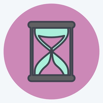 Icon Hourglass. suitable for web interface symbol. color mate style. simple design editable. design template vector. simple symbol illustration vector