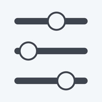 Icon Controls. suitable for web interface symbol. glyph style. simple design editable. design template vector. simple symbol illustration vector