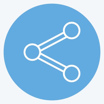 Icon Sharing. suitable for web interface symbol. blue eyes style. simple design editable. design template vector. simple symbol illustration vector