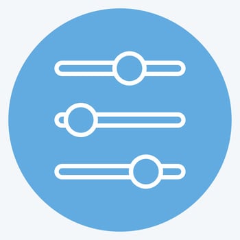 Icon Controls. suitable for web interface symbol. blue eyes style. simple design editable. design template vector. simple symbol illustration vector