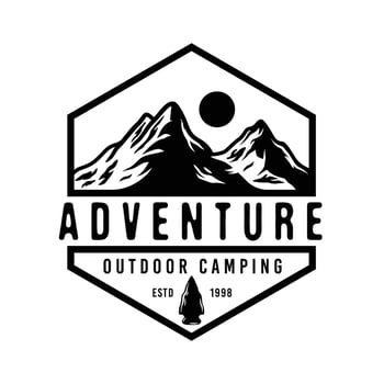 adventure outdoor badge design vector