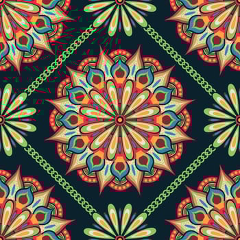 Seamless Pattern of Mandala Background vector