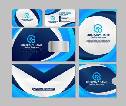 Set of Business Industry Stationary Kit vector