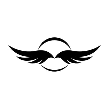 vector wings, animal bird wings logo. freedom symbol, gold and red color