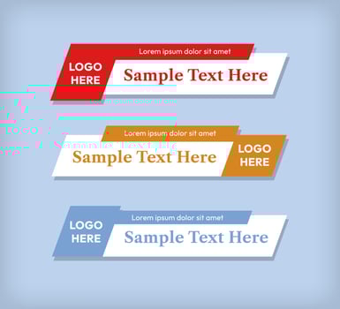 Clean Lower Third Banners Template Set Design vector