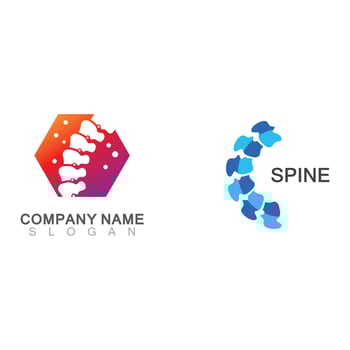 Spine chiropractic Care logo designs concept, Backbone Logo template vector