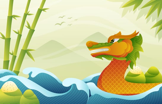 Dragon Boat Festival Background vector