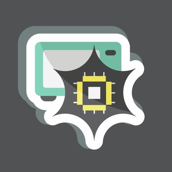 Sticker Neural Engineering. suitable for data analytics symbol. simple design editable. design template vector. simple symbol illustration vector