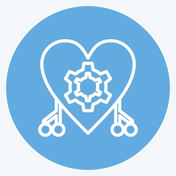 Icon Cybernetics. suitable for data analytics symbol. blue eyes style. simple design editable. design template vector. simple symbol illustration vector