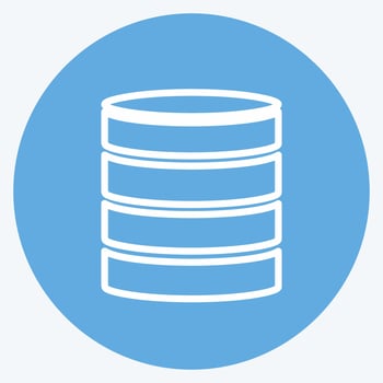 Icon Unstructured Data. suitable for data analytics symbol. blue eyes style. simple design editable. design template vector. simple symbol illustration vector