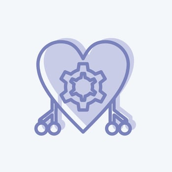Icon Cybernetics. suitable for data analytics symbol. two tone style. simple design editable. design template vector. simple symbol illustration vector