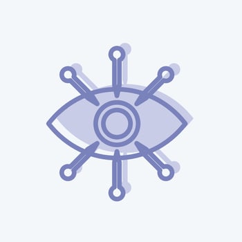 Icon Observation. suitable for data analytics symbol. two tone style. simple design editable. design template vector. simple symbol illustration vector