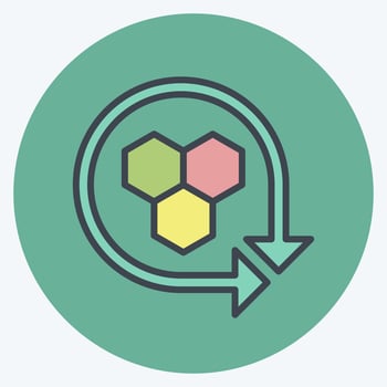 Icon Modeling API. suitable for data analytics symbol. color mate style. simple design editable. design template vector. simple symbol illustration vector