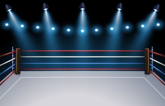 Boxing Ring and Floodlights vector