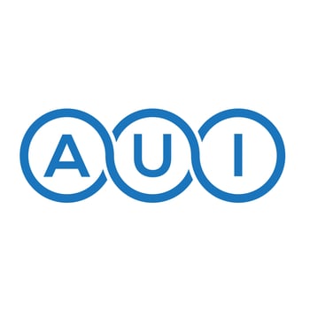 AUI letter logo design on white background. AUI creative initials letter logo concept. AUI letter design. vector
