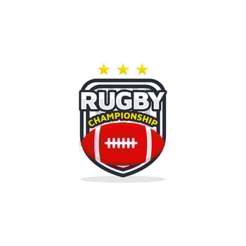 Rugby championship logo sport design vector