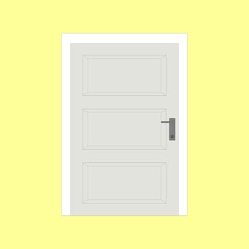 Gray Door illustration Vector