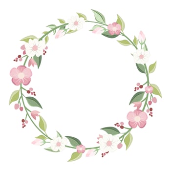 frame with flowers vector