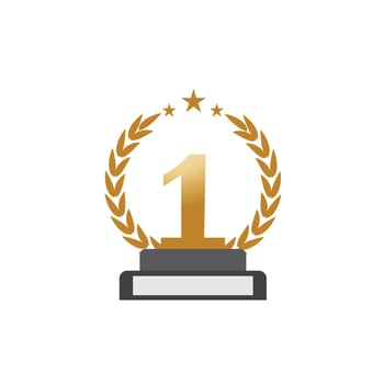 First place trophy cup vector icon illustration