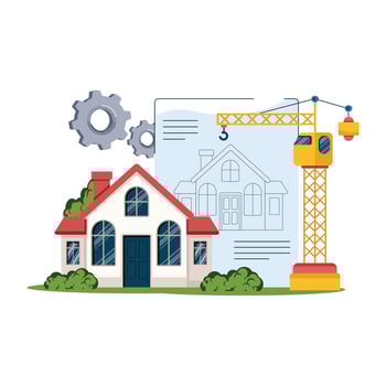 Construction Project Illustration vector