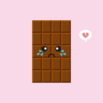 cute and funny chocolate bar characters showing various emotions, cartoon vector illustration isolated on color background. kawaii chocolate bar characters, mascots, emoticons and emoji for web