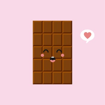 cute and funny chocolate bar characters showing various emotions, cartoon vector illustration isolated on color background. kawaii chocolate bar characters, mascots, emoticons and emoji for web