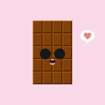 cute and funny chocolate bar characters showing various emotions, cartoon vector illustration isolated on color background. kawaii chocolate bar characters, mascots, emoticons and emoji for web