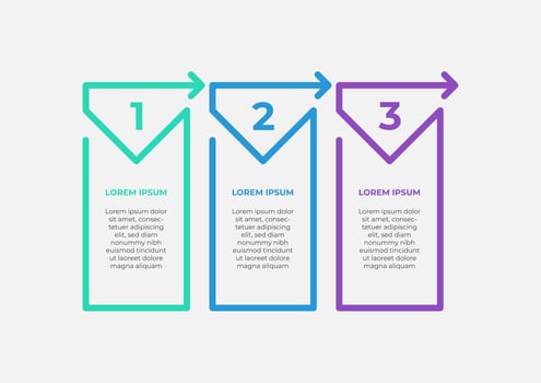 Modern business infographic thin line with arrow. Vector timeline template for presentation. Creative concept for infographic. Suitable for brochure, workflow, annual report, graph, layouts