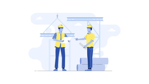 Flat illustration of engineering and construction vector