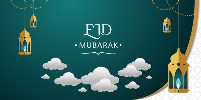Eid Mubarak Background Design. Vector illustration for greeting cards, posters and banners